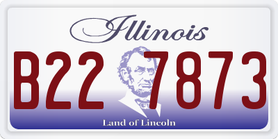 IL license plate B227873