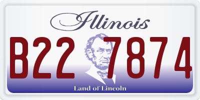 IL license plate B227874