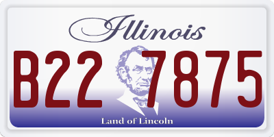 IL license plate B227875