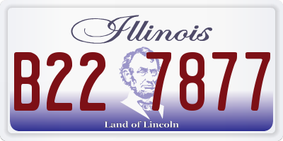 IL license plate B227877