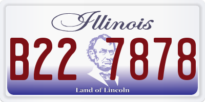 IL license plate B227878