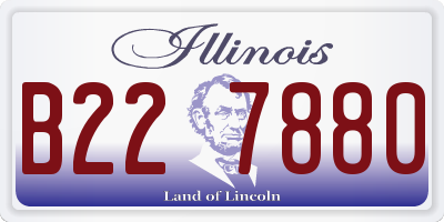 IL license plate B227880