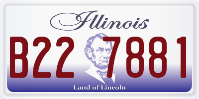 IL license plate B227881