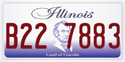 IL license plate B227883