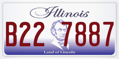 IL license plate B227887