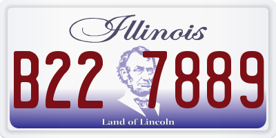 IL license plate B227889