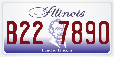 IL license plate B227890