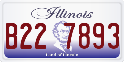 IL license plate B227893