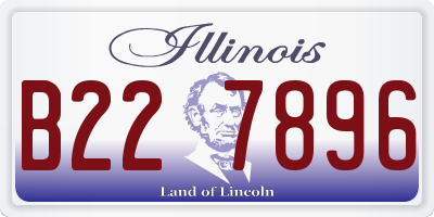 IL license plate B227896