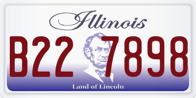 IL license plate B227898