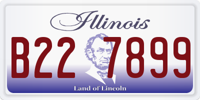 IL license plate B227899