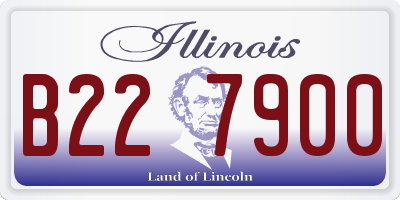 IL license plate B227900