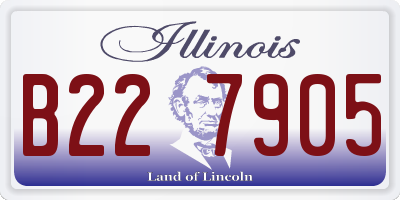IL license plate B227905