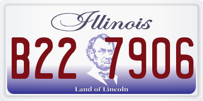 IL license plate B227906