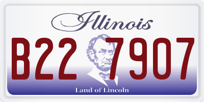 IL license plate B227907