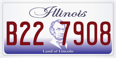 IL license plate B227908