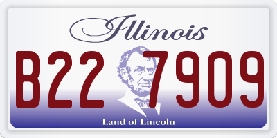 IL license plate B227909