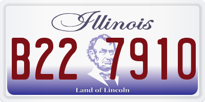 IL license plate B227910