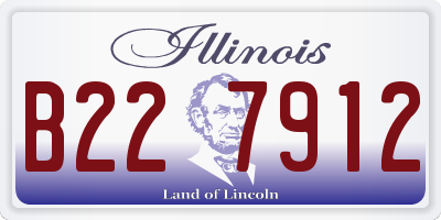 IL license plate B227912