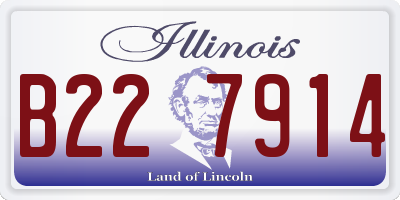 IL license plate B227914