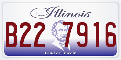IL license plate B227916