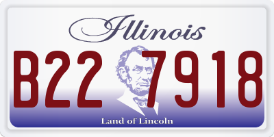 IL license plate B227918