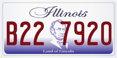 IL license plate B227920