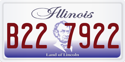IL license plate B227922