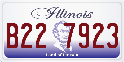 IL license plate B227923