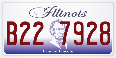 IL license plate B227928