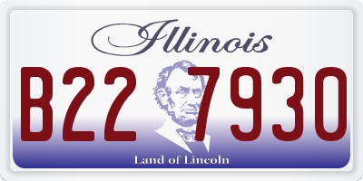 IL license plate B227930