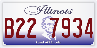 IL license plate B227934