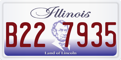 IL license plate B227935
