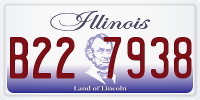 IL license plate B227938