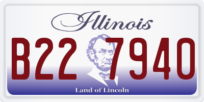 IL license plate B227940