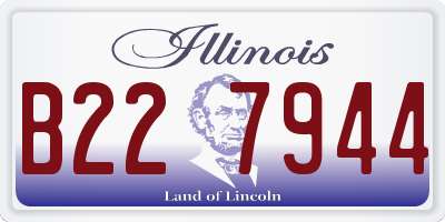 IL license plate B227944
