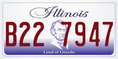 IL license plate B227947