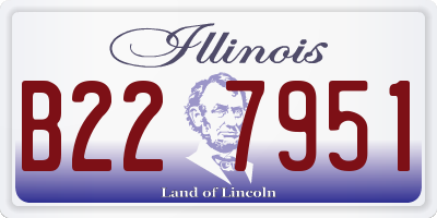 IL license plate B227951