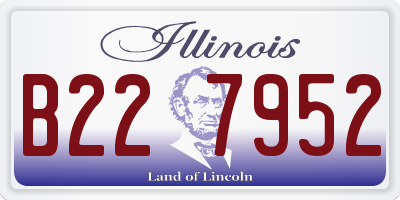 IL license plate B227952
