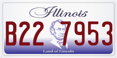 IL license plate B227953