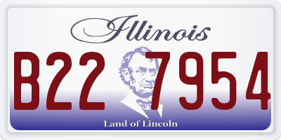 IL license plate B227954