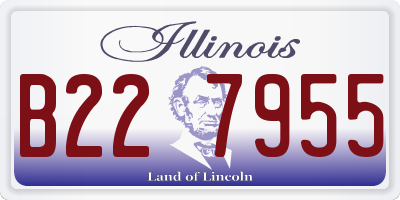 IL license plate B227955