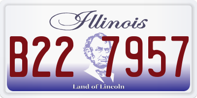 IL license plate B227957