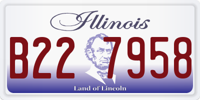 IL license plate B227958
