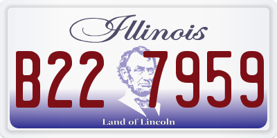 IL license plate B227959