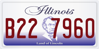 IL license plate B227960