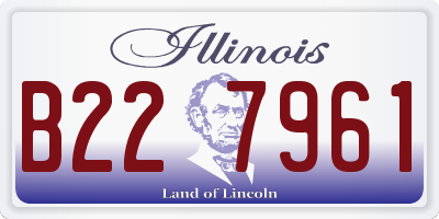IL license plate B227961