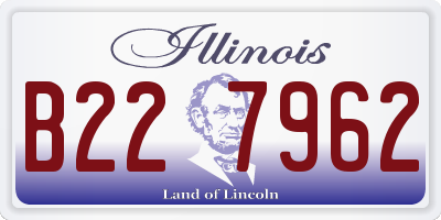 IL license plate B227962