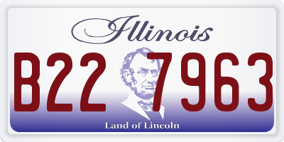 IL license plate B227963
