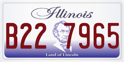 IL license plate B227965
